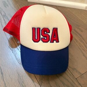 Zara Toddler 1-3 years USA Trucker Hat - Red White & Blue